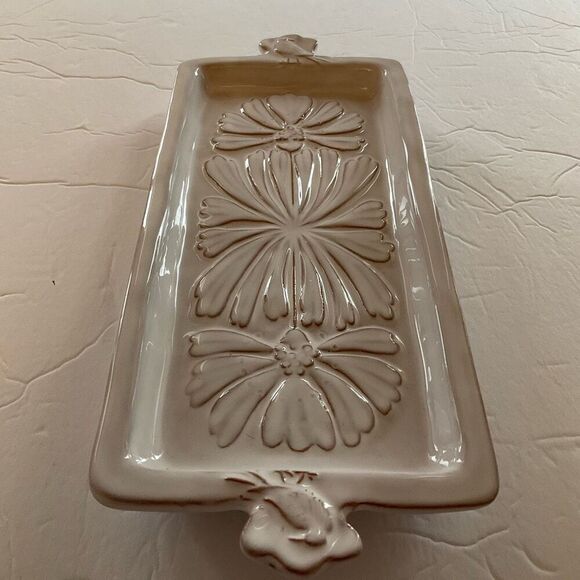 Ceramiche Virginia Pottery Tray. Cream. Made in Tuscany. Beautiful - Picture 2 of 11